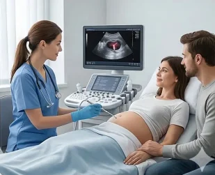 Ilustração da transferência embrionária para o útero